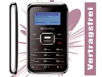 simvalley MOBILE Mini-Handy RX-180 "Pico INOX BLACK" VERTRAGSFREI; Notruf-Handys 