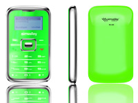 simvalley MOBILE Mini-Handy RX-180 "Pico INOX GREEN" VERTRAGSFREI; Notruf-Handys 
