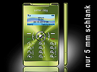 simvalley MOBILE Mini-Handy RX-380 "Pico X-SLIM GREEN"; Notruf-Handys 