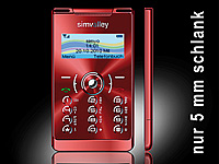simvalley MOBILE Mini-Handy RX-380 "Pico X-SLIM RED"; Notruf-Handys 