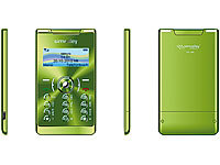 simvalley MOBILE Mini-Handy RX-380 "Pico X-SLIM GREEN" VERTRAGSFREI; Notruf-Handys 