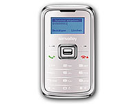 simvalley MOBILE Mini-Handy RX-180 "Pico INOX WHITE" VERTRAGSFREI; Notruf-Handys 