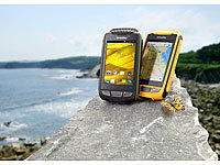simvalley MOBILE Dual-SIM-Outdoor-Smartphone SPT-800 3G, gelb; Notruf-Handys 