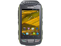simvalley MOBILE Outdoor-Smartphone SPT-800 DC, Android 4.0, grün; Notruf-Handys Notruf-Handys 