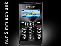 simvalley MOBILE Mini-Handy RX-380 "Pico X-SLIM BLACK" (refurbished); Notruf-Handys 