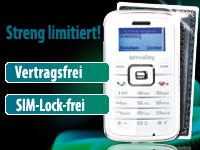 simvalley MOBILE Handy RX-180 "Pico INOX" White-Jubiläums-Edition; Notruf-Handys 